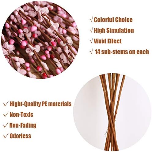 10pcs Winter Jasmine Artificial Flower Set Pink