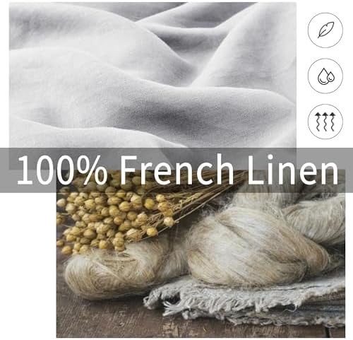 ATLINIA Linen Pillow Cases King Sham - 20x36 Inch Set of 2