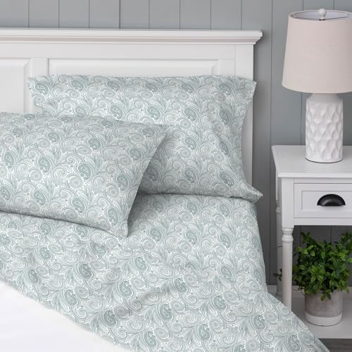 Welhome 100 Cotton Percale 4-Piece Queen Printed Bed Sheet Set