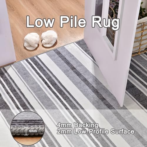 Modern Abstract Striped 5x7 Area Rug for Home