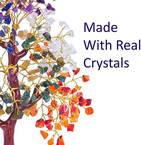 Reikved 7 Chakra Tree Feng Shui Decor Crystal Bonsai