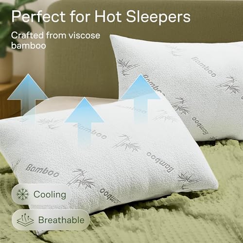 Niagara Sleep Solution Breathable Cooling Pillow Protectors with Zipper - 2 Pack White