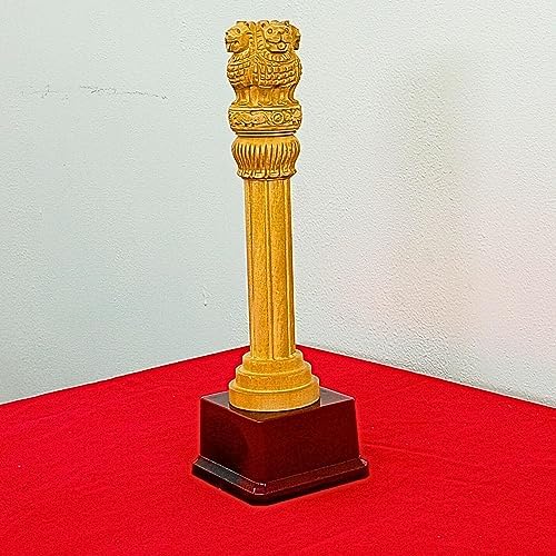 Shri Shri Wooden Ashoka Pillar 10 Inch with Stand