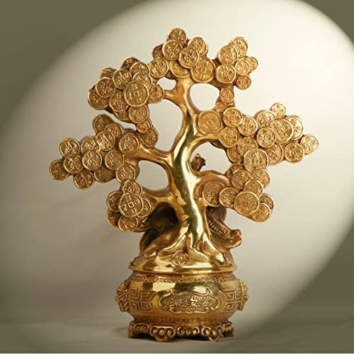 Usoway Copper Money Tree Sculpture for Home Office 1