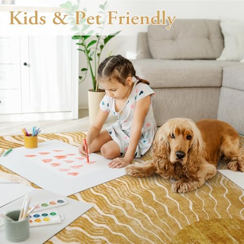 Boho 8x10 Area Rug with Non-Slip Backing