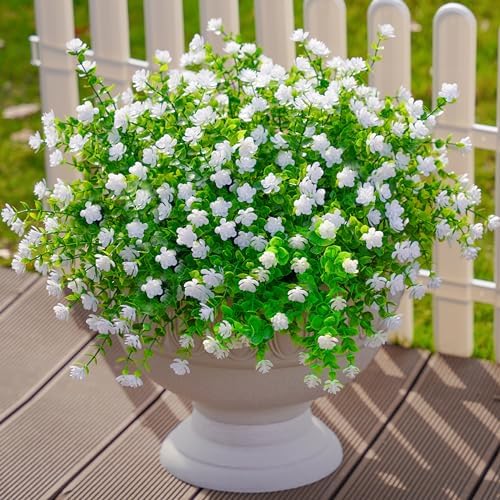Ivydale Artificial White Flowers for Outdoor Spring Decoration