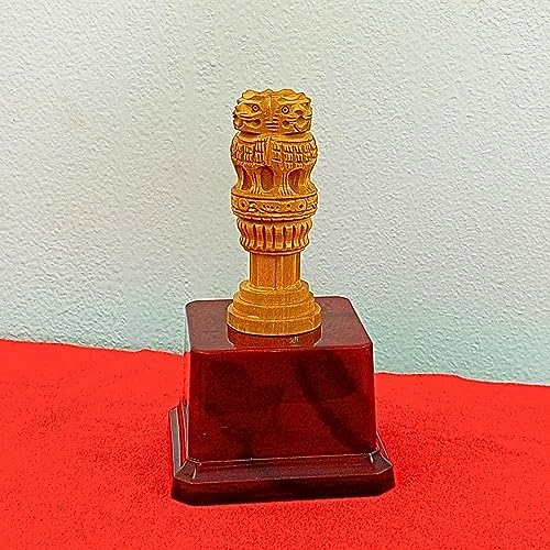 Elegant Wooden Ashoka Pillar with Stand 1