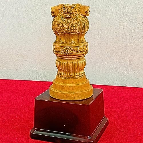 Elegant Wooden Ashoka Pillar 5 Inch with Stand