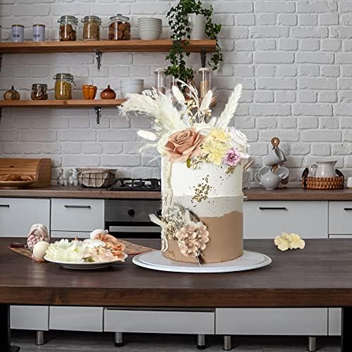 33 PCS Boho Cake Topper Decorations Light Brown White