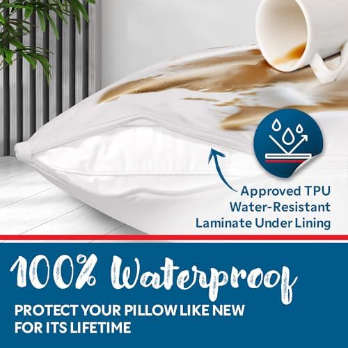 Guardmax Jersey Knitted Pillow Protector - 4 Pack Queen Size 20x30