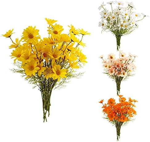 Artificial White Daisies Flowers for Outdoor Decor