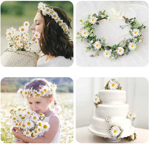 NatureMan Artificial Daisy Flowers 16 Bundles UV Resistant