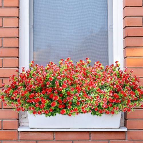 SITUMEIZI 8 Bundle Artificial Flowers UV Resistant