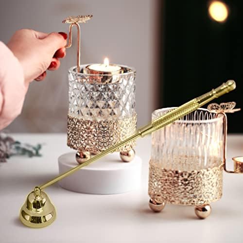 Metal Candle Snuffer with Long Handle - Gold Plating