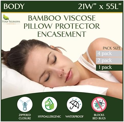 Four Seasons Essentials Waterproof Pillow Protector - Bamboo Viscose Cover