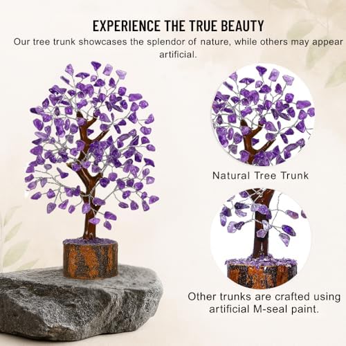 Amethyst Crystal Tree of Life - Handmade Healing Bonsai Decor