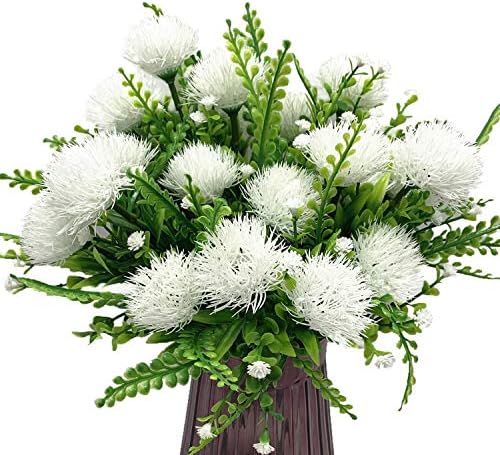 CATTREE Artificial Dandelion Plants 4 Pack White