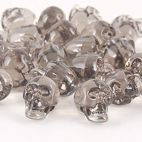 Crazy Night Crystal Gray Skull Ornaments 50 Pieces