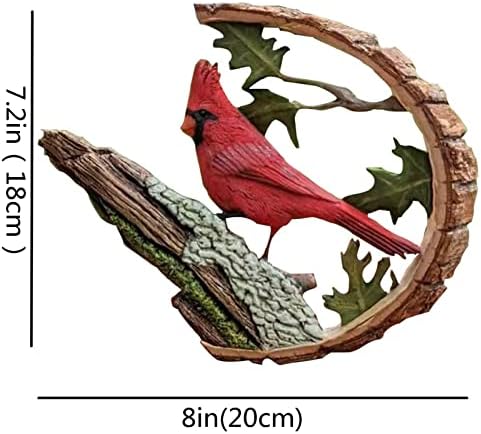DFYOP Cardinal Wood Carving Statue - Unique Original Art Decor