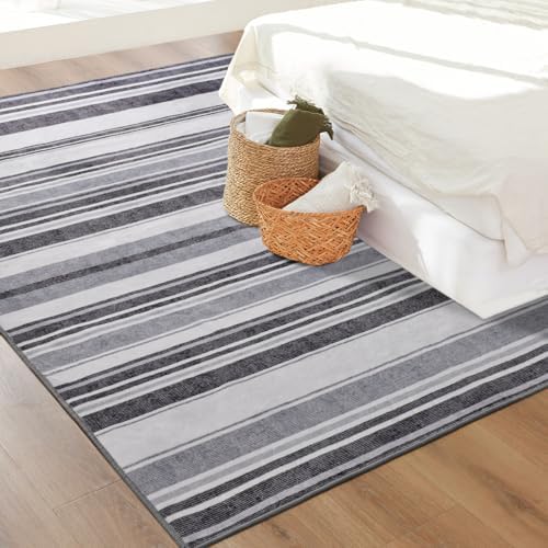 Modern Abstract Striped 5x7 Area Rug for Home