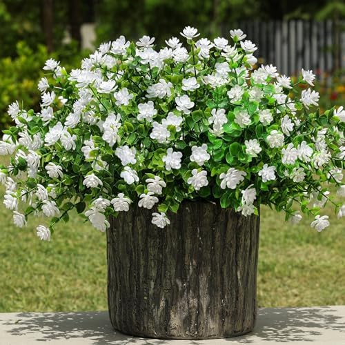 Ivydale Artificial White Flowers for Outdoor Spring Decoration