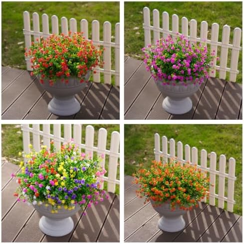 Ivydale Artificial White Flowers for Outdoor Spring Decoration
