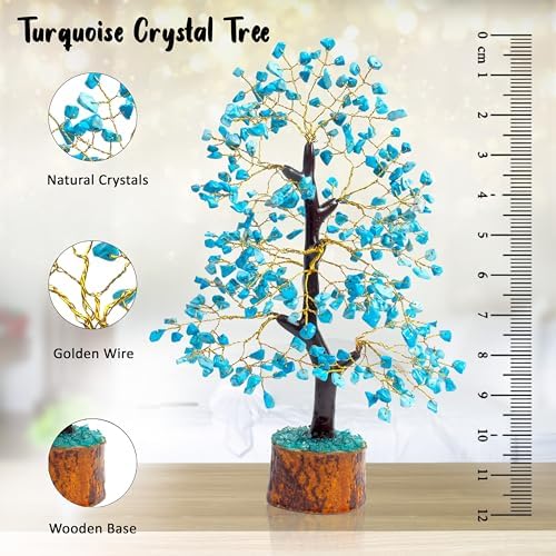 Crocon Turquoise Money Tree Feng Shui Decoration