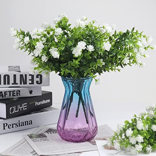 RECUTMS 12 Bundles Artificial Lotus Flowers UV Resistant Home Decor