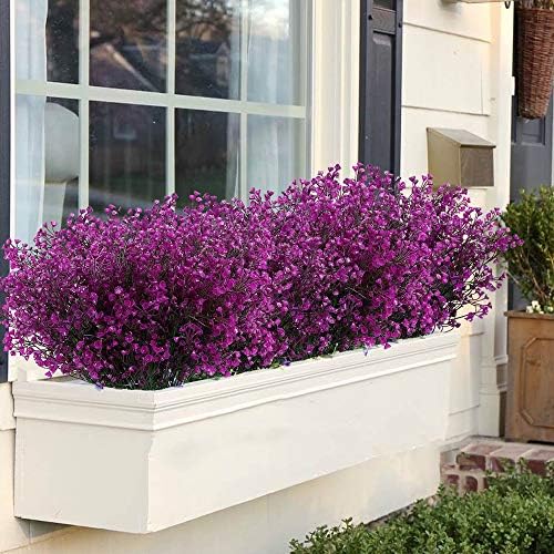 Fuchsia Artificial Shrubs Bushes 5 Pack UV Resistant