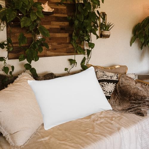 HEALLILY 2pcs Cotton Pillowcases with Zipper Closure
