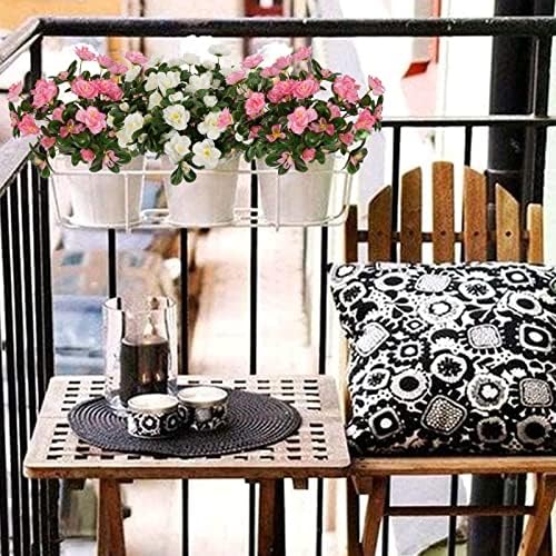 GTIDEA Artificial Azalea Bouquet for Outdoor Decor Pink