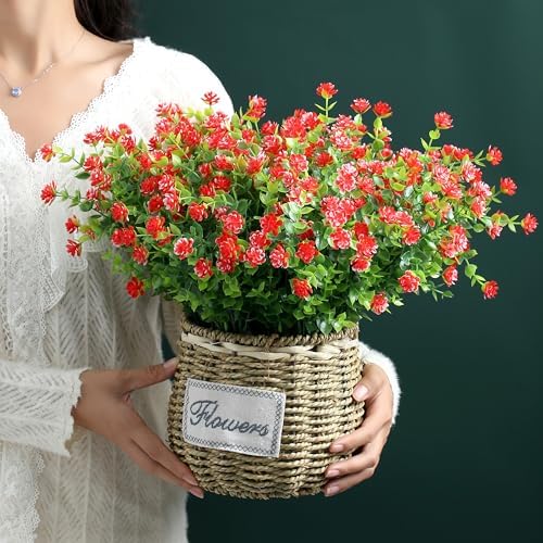 SITUMEIZI 8 Bundle Artificial Flowers UV Resistant