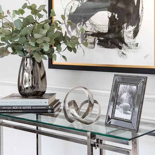 Sagebrook Home Modern Abstract Aluminum Sculpture Silver 7 Inch