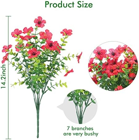 XEOLIAN 12 Bundles UV Resistant Artificial Eucalyptus Flowers