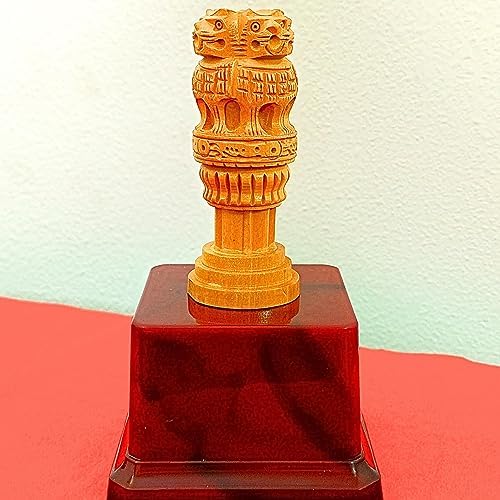 Elegant Wooden Ashoka Pillar with Stand 1
