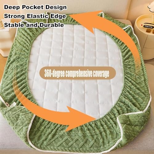 Fazi Gadgets Elastic Fitted Sheets with Deep Pockets Non-Slip 2Pcs Pillowcase - Brown