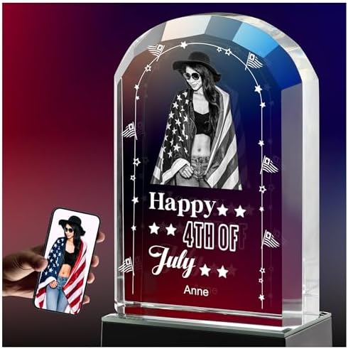 Iaisal Custom 3D Crystal Picture Cube for Family and Friends