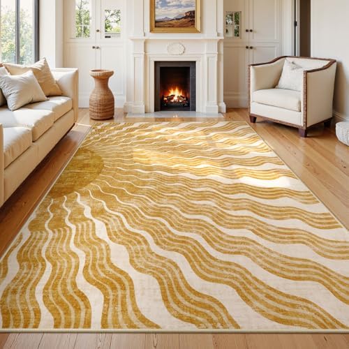 Boho 8x10 Area Rug with Non-Slip Backing