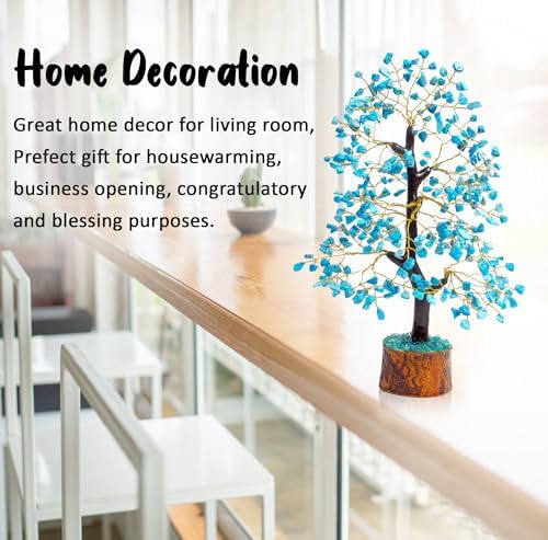 Crocon Turquoise Money Tree Feng Shui Decoration