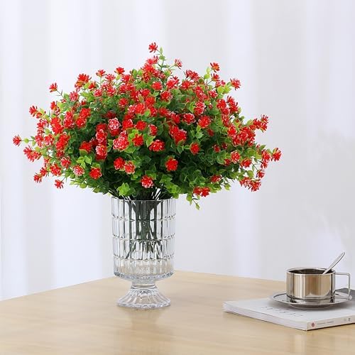 SITUMEIZI 8 Bundle Artificial Flowers UV Resistant