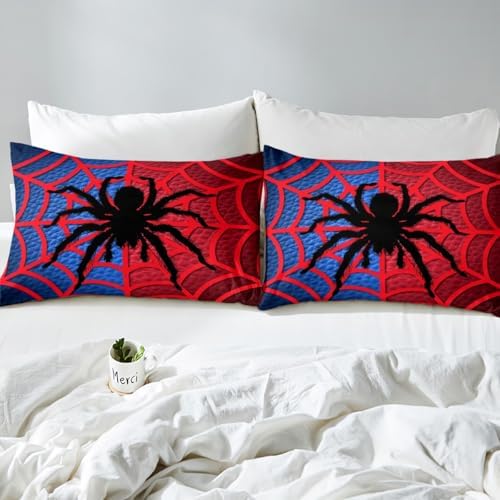Manfei 3D Spider Fitted Sheet Queen Size Set