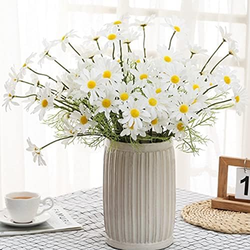 OUKEYI Artificial Daisy Flowers 12 Bundles White 1