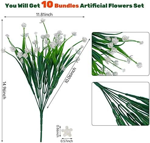 Lnoicy 10pcs Artificial Flowers for Home Decor 1