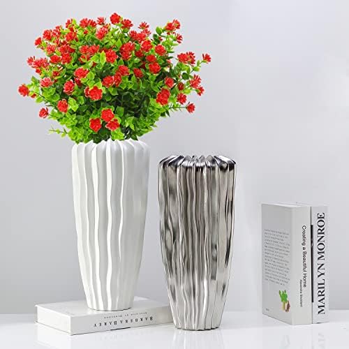 DRT DERUITAI Artificial Flowers Outdoor Red