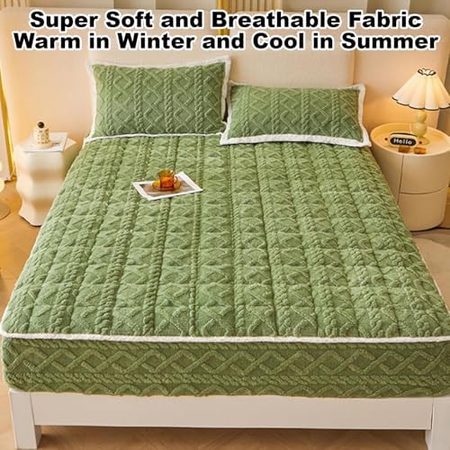 Fazi Gadgets Elastic Fitted Sheets with Deep Pockets Non-Slip 2Pcs Pillowcase - Brown