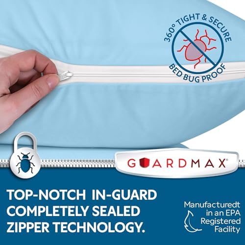 Guardmax Jersey Pillow Protector 2 Pack Queen Size 20x30
