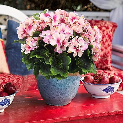 FAICOIA 2 Pcs Artificial Geraniums Bushes