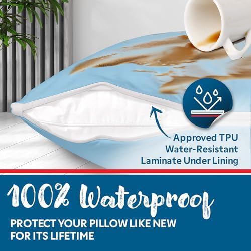 Guardmax Jersey Pillow Protector 2 Pack Queen Size 20x30