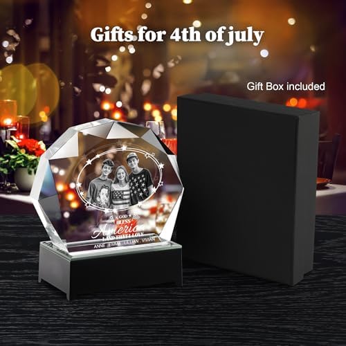 3D Crystal Picture Frame - Personalized Gift for Couples Family
