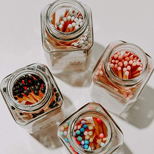 Sweet Water Decor Pink Safety Matches in Glass Jar